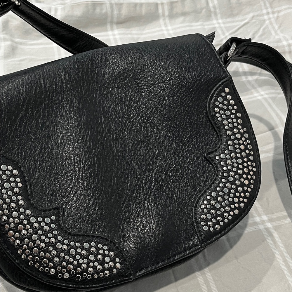 Jessica Simpson Black Studded Crossbody Bag - Picture 6 of 8